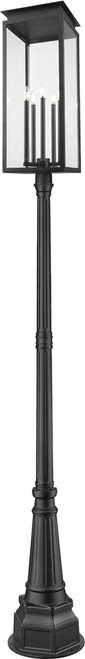 Z-Lite 5018PHXLR-564P-BK Nova Black Exterior Lamp Post Light