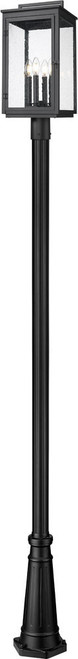Z-Lite 5019PHBR-519P-BK Hartwell Modern Sand Black Outdoor Post Light