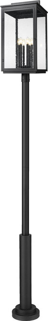 Z-Lite 5019PHXXLR-5010P-BK Hartwell Contemporary Sand Black Outdoor Lamp Post Light Fixture