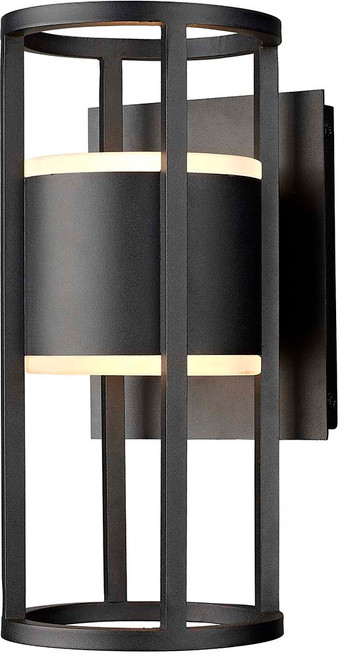 Z-Lite 517S-BK-LED Luca Modern Black LED 6" Exterior Wall Sconce