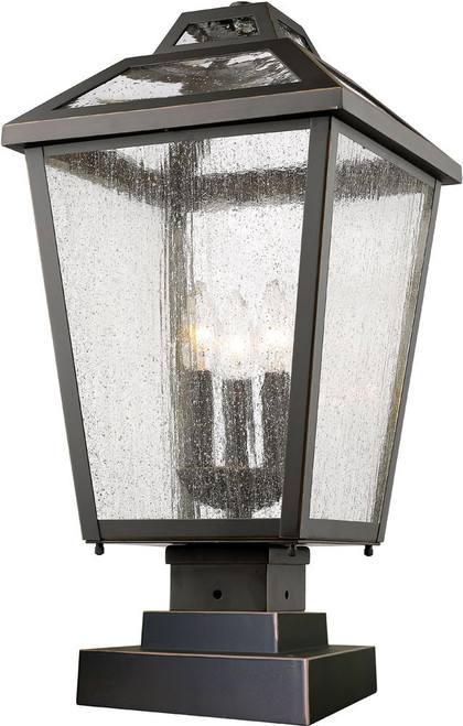 Z-Lite 539PHBS-SQPM-ORB Bayland Oil Rubbed Bronze Exterior Pier Mount