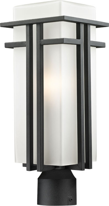 Z-Lite 549PHB-BK-R Abbey Black 7.75" Wide Exterior Lamp Post Light Fixture