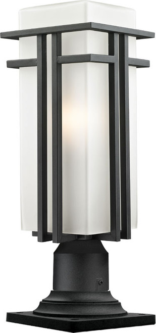 Z-Lite 549PHBR-533PM-BK Abbey Black 7.75" Wide Exterior Pier Mount
