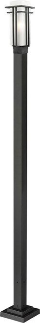 Z-Lite 549PHM-536P-BK Abbey Black 110.75" Tall Outdoor Post Lamp