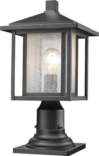 Z-Lite 554PHM-533PM-BK Aspen Black Exterior Lamp Post Light Fixture