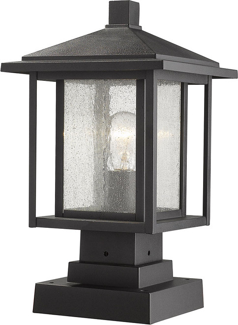 Z-Lite 554PHBS-SQPM-BK Aspen Black Exterior Pier Mount - ZLT