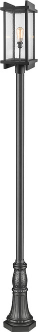 Z-Lite 565PHBR-518P-BK Fallow Contemporary Black Outdoor Post Lamp
