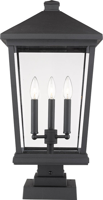 Z-Lite 568PHXLS-SQPM-BK Beacon Black Outdoor Pier Mount