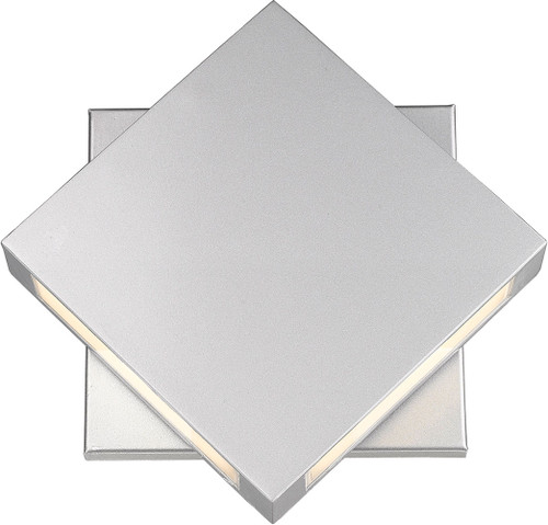 Z-Lite 572B-SL-LED Quadrate Contemporary Silver LED Outdoor 11" Wall Lighting Fixture