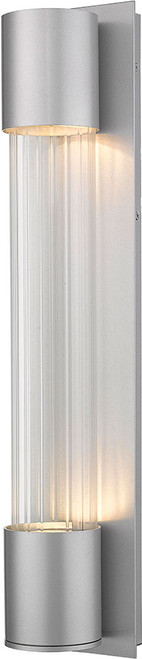 Z-Lite 575B-SL-LED Striate Contemporary Silver LED Outdoor 24" Lighting Wall Sconce