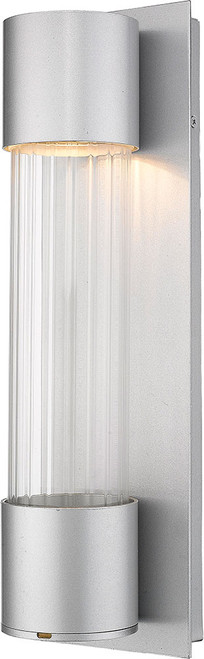 Z-Lite 575S-SL-LED Striate Contemporary Silver LED Outdoor 17" Wall Light Sconce
