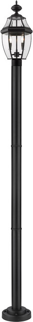 Z-Lite 580PHM-567P-BK Westover Black Exterior Post Lighting Fixture