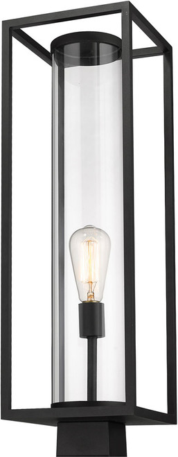 Z-Lite 584PHBS-BK Dunbroch Modern Black Outdoor Post Light