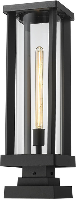 Z-Lite 586PHBS-SQPM-BK Glenwood Contemporary Black Outdoor Pier Mount
