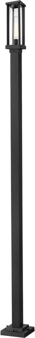 Z-Lite 586PHMS-536P-BK Glenwood Contemporary Black Outdoor Pole Lighting Fixture