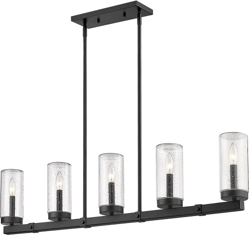 Z-Lite 589-5L-BK Marlow Modern Matte Black Outdoor Kitchen Island Light