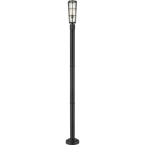 Z-Lite 591PHB-567P-BK Helix Contemporary Black Lamp Post Light Fixture
