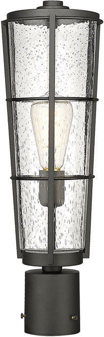 Z-Lite 591PHB-BK Helix Modern Black Post Light Fixture