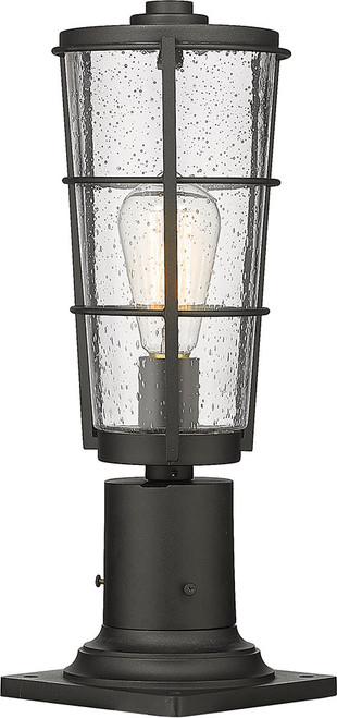 Z-Lite 591PHM-533PM-BK Helix Contemporary Black Lamp Post Light Fixture