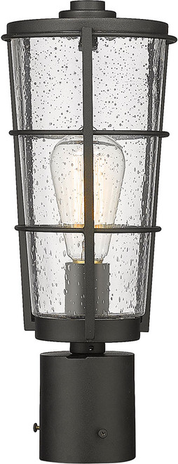 Z-Lite 591PHM-BK Helix Contemporary Black Lighting Post Light