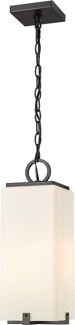 Z-Lite 593CHM-BK Sana Modern Black Outdoor 7" Hanging Lamp