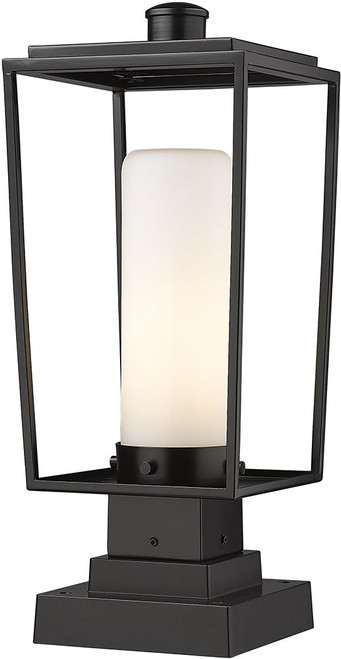 Z-Lite 595PHMS-SQPM-BK Sheridan Contemporary Black Exterior Lamp Post Light