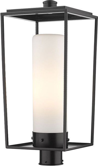 Z-Lite 595PHBR-BK Sheridan Modern Black Outdoor Post Light