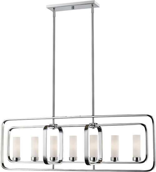 Z-Lite 6000-7L-CH Aideen Contemporary Chrome Kitchen Island Lighting