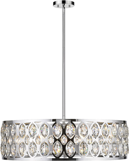 Z-Lite 6010-30CH Dealey Chrome Drum Pendant Light Fixture
