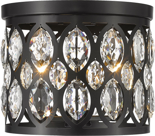 Z-Lite 6010F12MB Dealey Matte Black 11" Ceiling Light