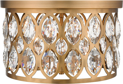 Z-Lite 6010F15HB Dealey Heirloom Brass 16" Ceiling Lighting Fixture