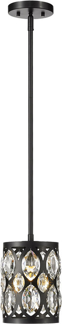 Z-Lite 6010MP-MB Dealey Matte Black Mini Hanging Pendant Light