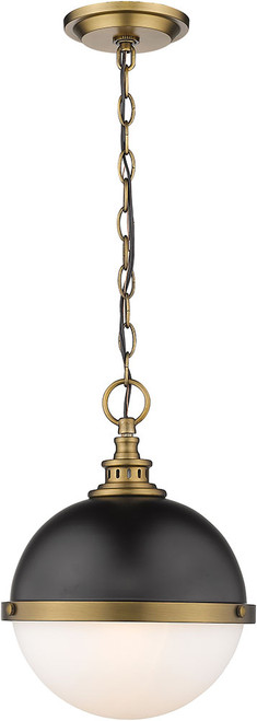 Z-Lite 619MP-MB-FB Peyton Modern Matte Black & Factory Bronze Mini Pendant Lamp