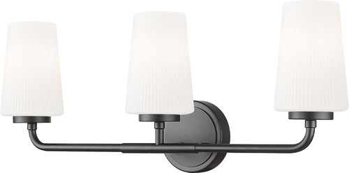 Z-Lite 7005-3V-MB Montford Modern Matte Black 3-Light Bath Lighting