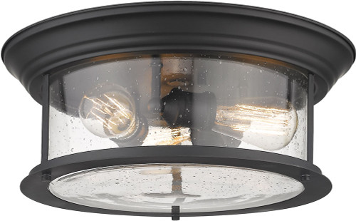 Z-Lite 727F16-MB Sonna Contemporary Matte Black Flush Lighting