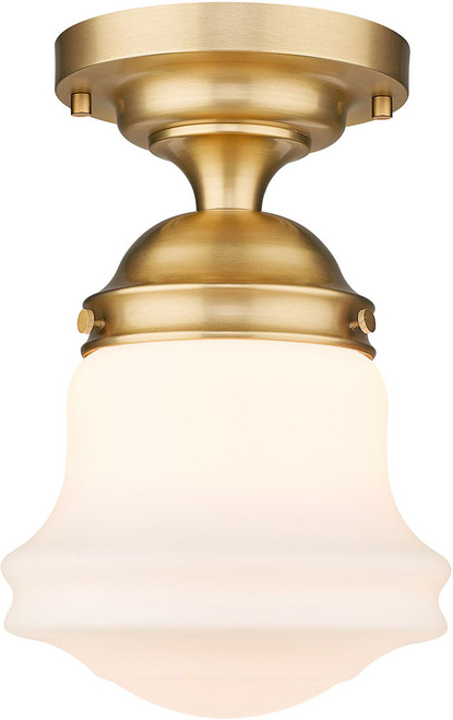 Z-Lite 735F10-HBR Vaughn Modern Heritage Brass 10.5" Flush Mount Lighting