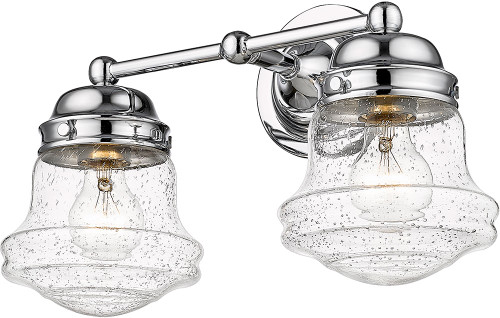 Z-Lite 736-2V-CH Vaughn Modern Chrome 2-Light Bathroom Lighting Fixture