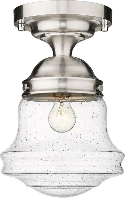 Z-Lite 736F10-BN Vaughn Contemporary Brushed Nickel 10.5" Flush Mount Ceiling Light Fixture