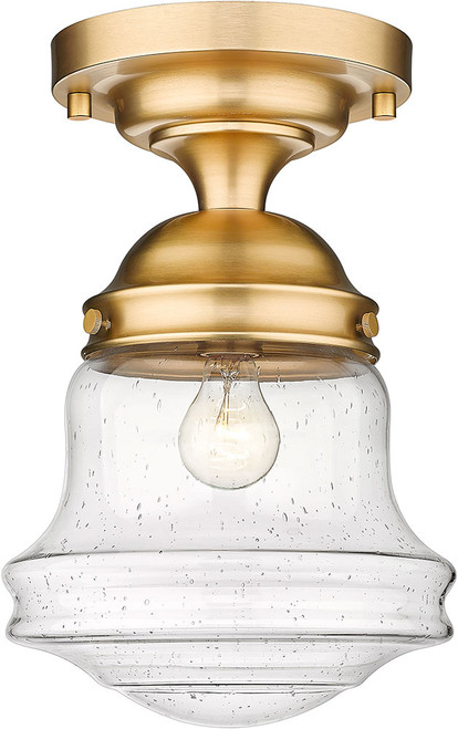 Z-Lite 736F10-HBR Vaughn Modern Heritage Brass 10.5" Flush Mount Ceiling Light Fixture