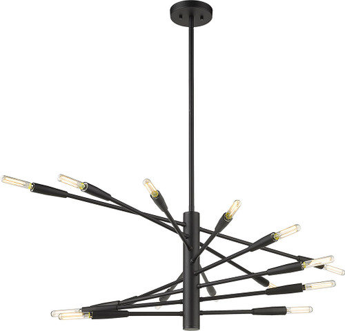 Z-Lite 737-16MB Ascension Contemporary Matte Black Hanging Chandelier
