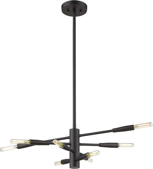 Z-Lite 737-8MB Ascension Modern Matte Black Lighting Chandelier