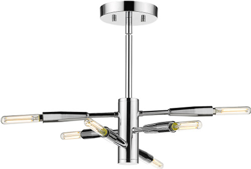 Z-Lite 737SF6-CH Ascension Contemporary Chrome Flush Mount Lighting