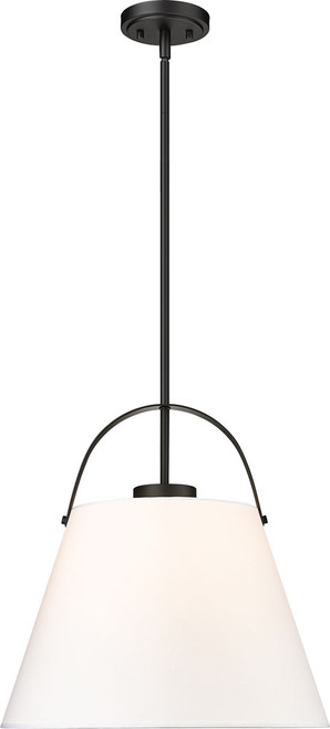 Z-Lite 743P18-MB Z-Studio Contemporary Matte Black 18" Pendant Lamp