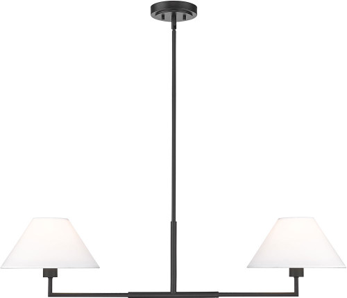 Z-Lite 744-42L-MB Leila Matte Black Island Lighting