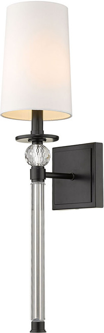 Z-Lite 805-1S-MB Mia Matte Black 25" Wall Light Sconce
