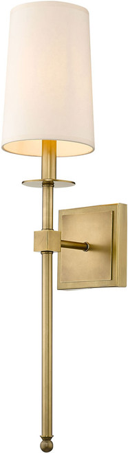 Z-Lite 811-1S-RB Camila Rubbed Brass 26" Wall Sconce Lighting