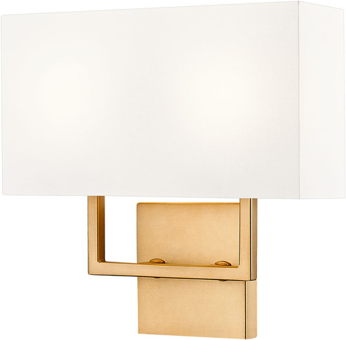 Z-Lite 815-2S-RB Saxon Modern Rubbed Brass Lighting Wall Sconce