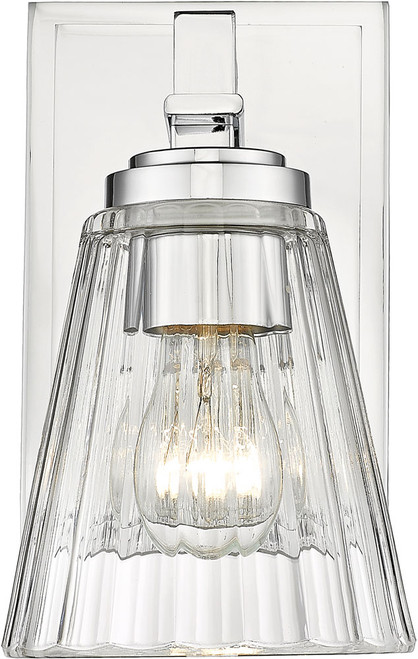 Z-Lite 823-1S-CH Lyna Modern Chrome Wall Light Sconce