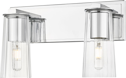 Z-Lite 826-2V-CH Titus Contemporary Chrome 2-Light Vanity Lighting