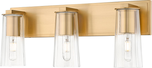 Z-Lite 826-3V-MGLD Titus Contemporary Modern Gold 3-Light Bathroom Wall Light Fixture